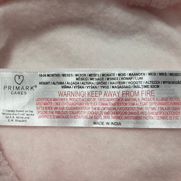☘️3/$15☘️ Primark x Disney - Winnie the Pooh Pink Fleece Outfit - Picture 10 of 10